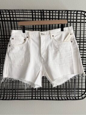 Agolde  Parker Denim Long Shorts white